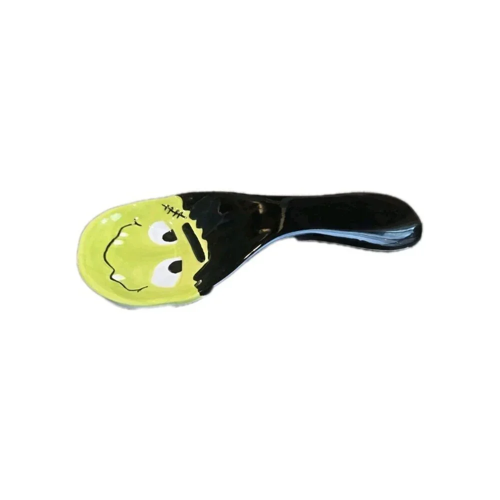 New Boy Spooky Black & Green Halloween Frankenstein Kitchen Spoon Rest Decor